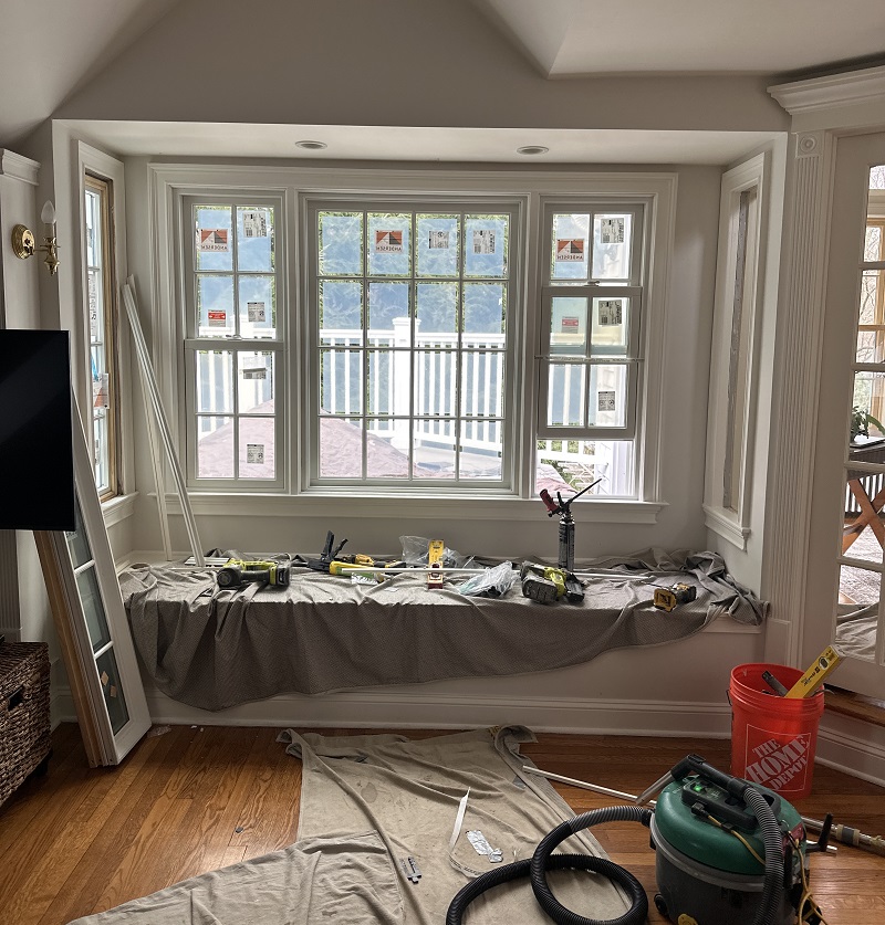 Andersen 400 Series Woodwright windows being installed in Norwalk,CT